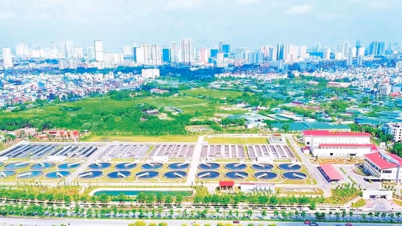 Nhà máy xử lý nước thải Yên Xá.