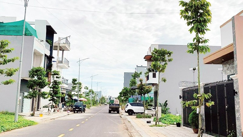 Một góc Khu tái định cư An Bình. 