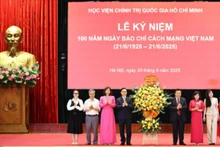 Buổi lễ kỷ niệm 100 năm Ngày Báo chí Cách mạng Việt Nam (21/6/1925-21/6/2025) tại Học viện Chính trị quốc gia Hồ Chí Minh.