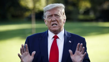 Tổng thống Donald Trump chia sẻ với báo chí tại Nhà Trắng ở Washington D.C. (Ảnh: Tân Hoa xã)