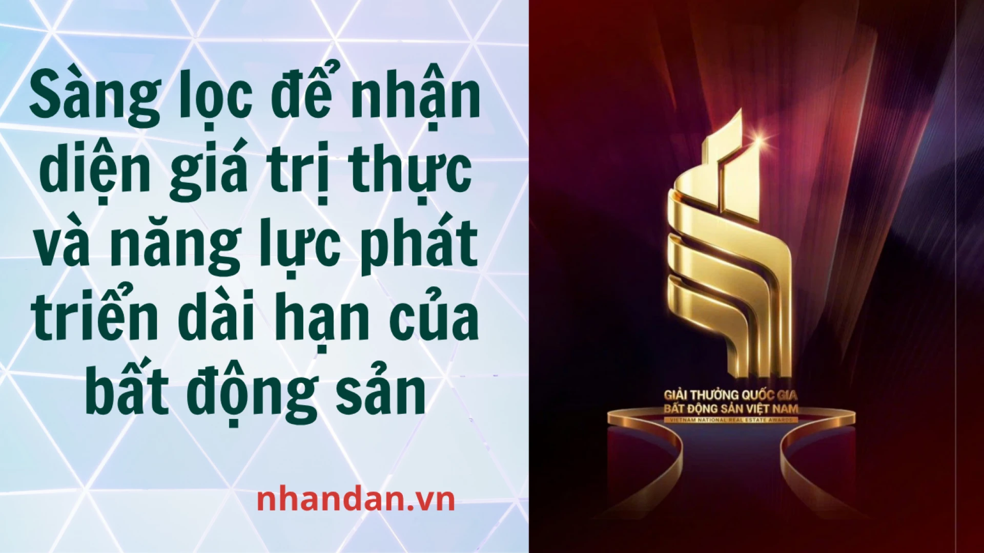 Giải thưởng Bất động sản Quốc gia lần II: Định hướng phát triển bền vững