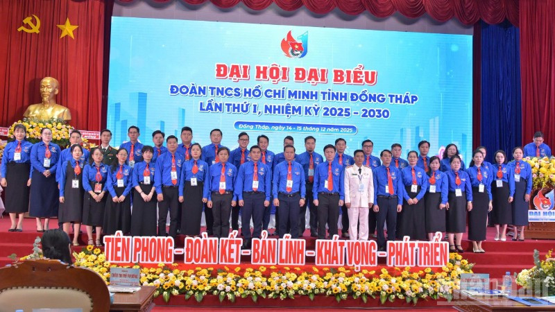 Ra mắt Ban Chấp hành Tỉnh đoàn Đồng Tháp khóa I, nhiệm kỳ 2025-2030.