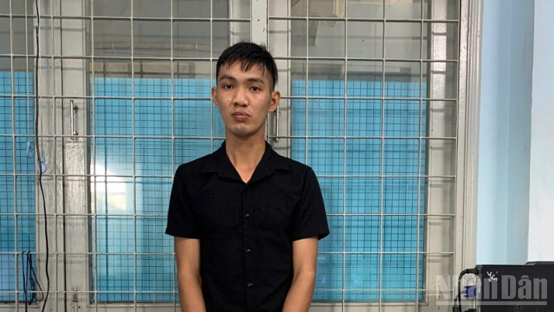 Lê Công Đức tại cơ quan Công an.