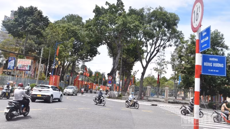 Đoạn đường Rạch Gầm giáp với đường Hùng Vương sẽ cấm lưu thông để phục vụ Đại hội.