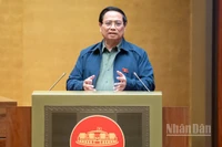 Thủ tướng Chính phủ Phạm Minh Chính phát biểu tại phiên thảo luận. (Ảnh: THỦY NGUYÊN)