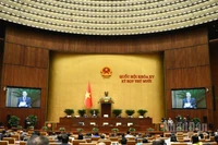 Quang cảnh phiên họp của Quốc hội sáng 8/12. (Ảnh: DUY LINH)