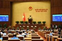 Kết quả biểu quyết thông qua Luật sửa đổi, bổ sung một số điều của Luật Tổ chức Viện Kiểm sát nhân dân. (Ảnh: DUY LINH)