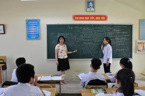 Giờ ôn tập của học sinh Trường THCS Dương Xá (Gia Lâm, Hà Nội).