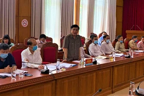 Bí thư Tỉnh ủy Đắk Lắk Bùi Văn Cường phát biểu tại buổi làm việc.