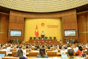 Quang cảnh phiên làm việc toàn thể của Quốc hội ngày 27/7. Ảnh: Duy Linh