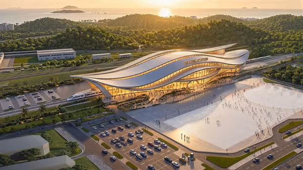 Phối cảnh nhà ga Hạ Long.