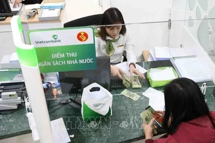 Người dân nộp thuế tại điểm thu Ngân hàng Vietcombank chi nhánh thành phố Cần Thơ. (Ảnh minh họa: Vũ Sinh/TTXVN)