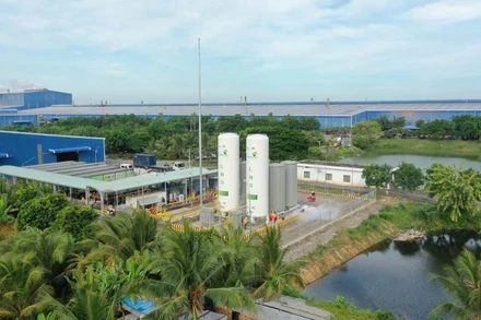 Mô hình tích hợp trạm cấp khí CNG-LNG tại Nhà máy Gạch men Hà Thanh, Đồng Tháp.