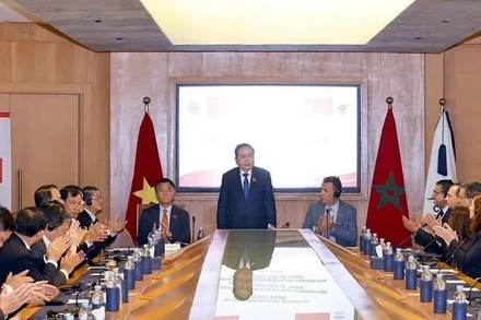 Chủ tịch Quốc hội Trần Thanh Mẫn dự khai mạc Tọa đàm chính sách thúc đẩy hợp tác kinh tế, thương mại và đầu tư Việt Nam-Morocco. (Ảnh: TTXVN)