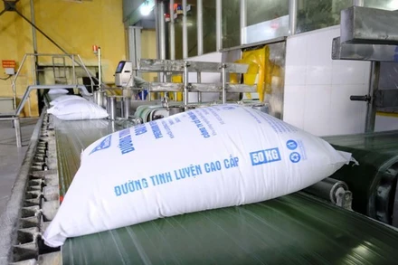 Dây chuyền sản xuất mía đường tại công ty mía đường Biên Hòa, tại huyện Ninh Hòa. (Ảnh: Đặng Tuấn/TTXVN)