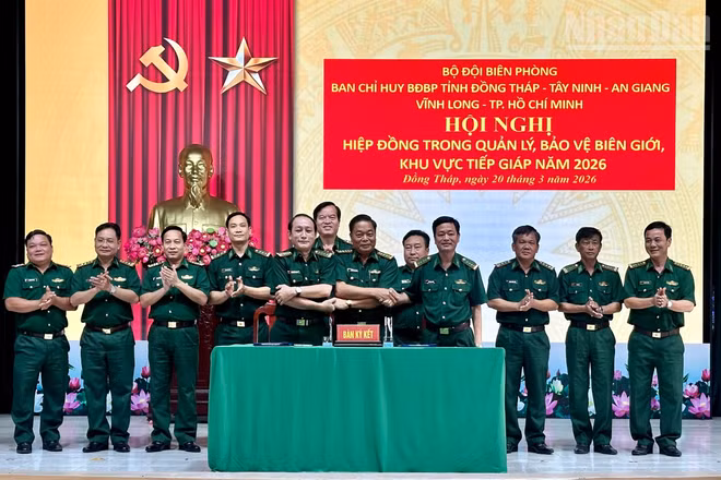 Đại diện Bộ đội Biên phòng các tỉnh, thành phố ký kết kế hoạch hiệp đồng quản lý, bảo vệ biên giới, khu vực tiếp giáp năm 2026.
