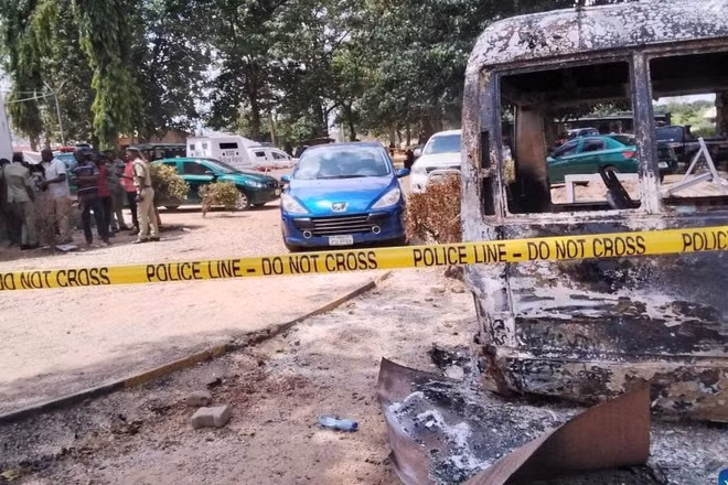 Hiện trường 1 vụ tấn công ở Nigeria. (Ảnh: Xinhua)