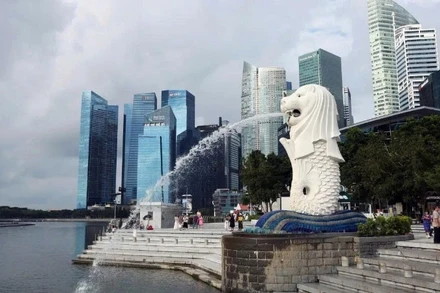 Khu thương mại trung tâm của Singapore. (Ảnh: GETTY)