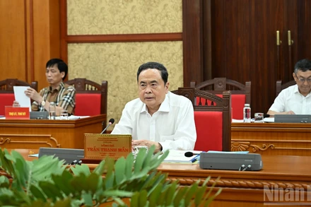 Chủ tịch Quốc hội Trần Thanh Mẫn phát biểu mở đầu cuộc làm việc.