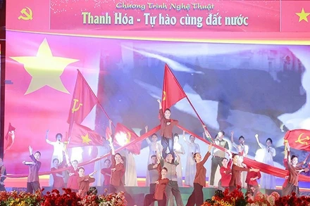 Một cảnh trong chương trình " Thanh Hóa - Tự hào cùng đất nước".