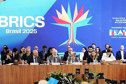 Các nhà lãnh đạo BRICS và đối tác tại Hội nghị thượng đỉnh Brazil năm 2025. (Ảnh: Sputnik Globe)