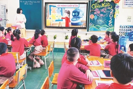 Giờ học của học sinh Trường tiểu học Hà Lầm, phường Hà Lầm, tỉnh Quảng Ninh. (Ảnh: HOÀI THU)