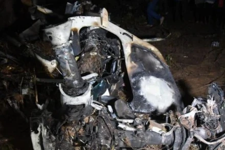 Hiện trường vụ rơi máy bay. (Nguồn: Daily Nation)