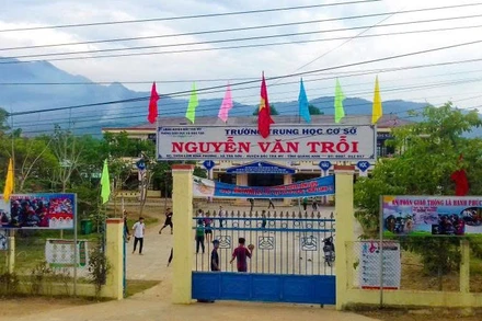 Trường trung học cơ sở Nguyễn Văn Trỗi, xã Trà My, thành phố Đà Nẵng. (Ảnh tư liệu)