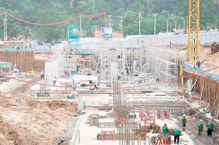 Đơn vị thi công công trình Trung tâm Hội nghị APEC 2027. (Ảnh: Báo Nhân Dân)