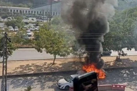 Ảnh chụp bằng điện thoại di động ngày 11/11/2025 cho thấy hiện trường vụ nổ ở Islamabad, Pakistan. (Ảnh: Tân Hoa xã)