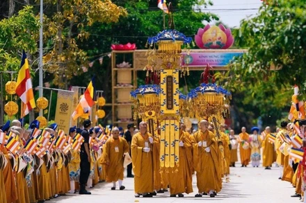 Đại lễ Vesak Liên hợp quốc lần thứ 20 năm 2025 tổ chức tại Thành phố Hồ Chí Minh. Đây là lễ hội văn hóa tôn giáo tầm cỡ quốc tế, hội tụ đức tin về hòa bình. (Ảnh: BAN TỔ CHỨC)