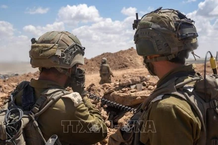 Binh sĩ Israel được triển khai tại Dải Gaza. (Ảnh: THX/TTXVN)