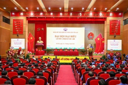 Quang cảnh Đại hội đại biểu Đảng bộ Viện Kiểm sát nhân dân tối cao lần thứ I, nhiệm kỳ 2025-2030. (Ảnh: THẾ ĐẠI)