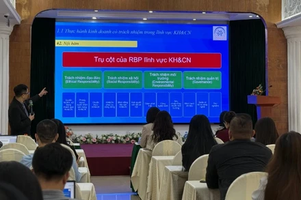 Hội nghị tập huấn chính sách, pháp luật về thực hành kinh doanh có trách nhiệm trong lĩnh vực khoa học và công nghệ tại Hà Nội. 