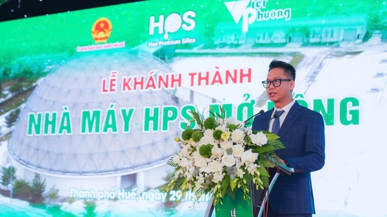 Giám đốc Dự án, đại diện Ban Quản lý dự án HPS, ông Nguyễn Anh Nguyên phát biểu tại lễ khánh thành. 2.jpg