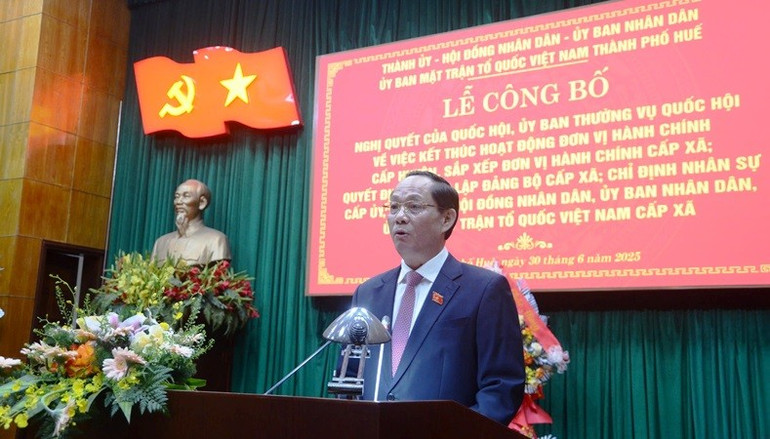 Phó Chủ tịch Quốc hội Trần Quang Phương phát biểu chỉ đạo tại lễ công bố. 4.jpg