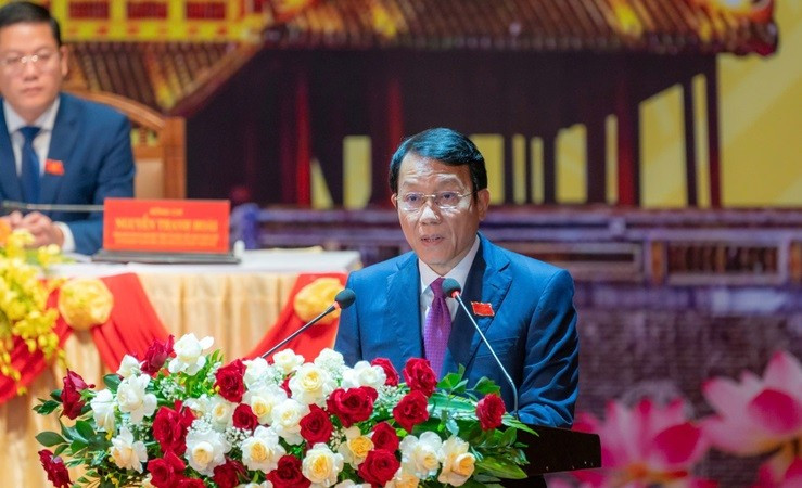 Thay mặt Bộ Chính trị, Đại tướng Lương Tam Quang, Ủy viên Bộ Chính trị, Bộ trưởng Công an phát biểu chỉ đạo. 9.jpg