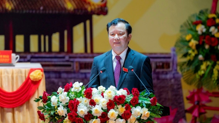 Ủy viên Trung ương Đảng, Bí thư Thành ủy Lê Trường Lưu phát biểu khai mạc Đại hội. 6.jpg
