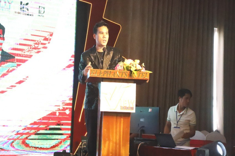 Ông Nguyễn Thanh Huy, Trưởng Ban tổ chức phát biểu tại buổi họp báo. img-1223-9427.jpg