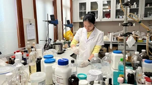 Hoạt động nghiên cứu tại Công ty Sao Thái Dương. (Ảnh ĐỨC TÙNG)