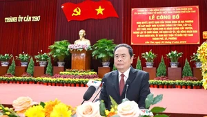 Chủ tịch Quốc hội Trần Thanh Mẫn phát biểu tại buổi lễ.