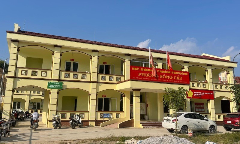 Trụ sở phường Sông Cầu, thành phố Bắc Kạn sẽ được sắp xếp, bố trí lại khi thành lập phường mới. (Ảnh: THU CÚC)