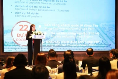 Bà Cao Thị Phi Vân, Phó Giám đốc Trung tâm Xúc tiến Thương mại và Đầu tư Thành phố Hồ Chí Minh phát biểu tại hội thảo.