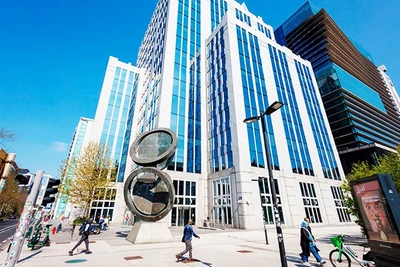 Trụ sở của Tập đoàn Euroclear tại Bỉ. Ảnh: PREZLY