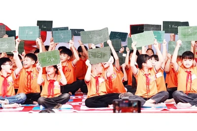 Triển khai thí điểm mô hình "Made in Việt Nam" tại Trường tiểu học Vạn Thắng (xã Cổ Đô, Hà Nội).