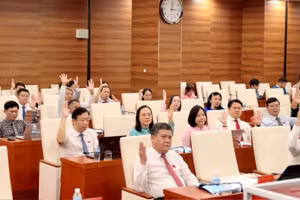Các đại biểu tán thành chủ trương thành lập 4 phường mới.