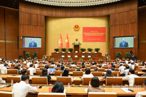 Quang cảnh Hội nghị quán triệt và triển khai thực hiện Nghị quyết của Bộ Chính trị về triển khai đường lối đối ngoại Đại hội XIV của Đảng. (Ảnh: DUY LINH)