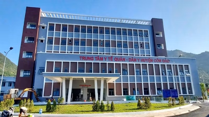 Trụ sở Trung tâm y tế Quân-Dân y tại đặc khu Côn Đảo. (Ảnh: Sở Y tế)