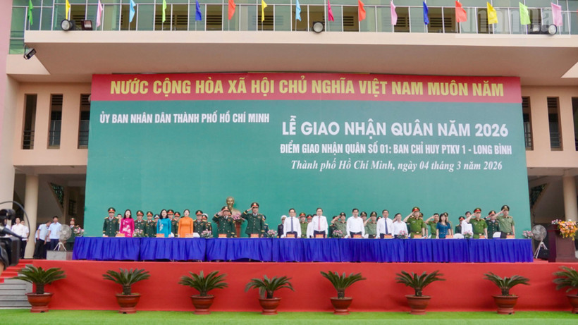 Đại biểu dự lễ giao nhận quân năm 2026.