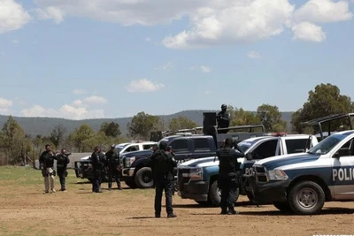 Cảnh sát mexico thực thi nhiệm vụ tại bang Chihuahua, Mexico. (Nguồn Xinhua)